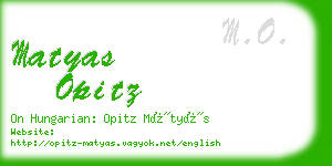 matyas opitz business card